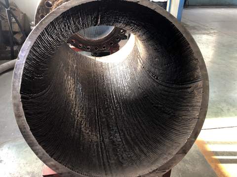 Tubo con recargue interior — vista del interior
