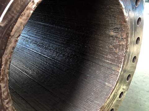 Tubo con recargue interior — vista del interior