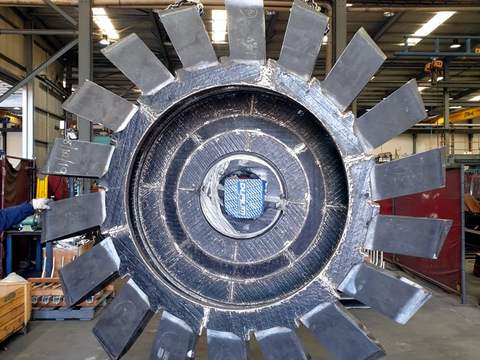 Disco de rotor con bloques antidesgaste