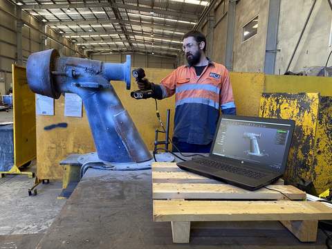 Escaneo 3D de un componente para control de calidad